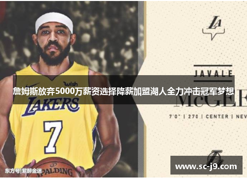 詹姆斯放弃5000万薪资选择降薪加盟湖人全力冲击冠军梦想
